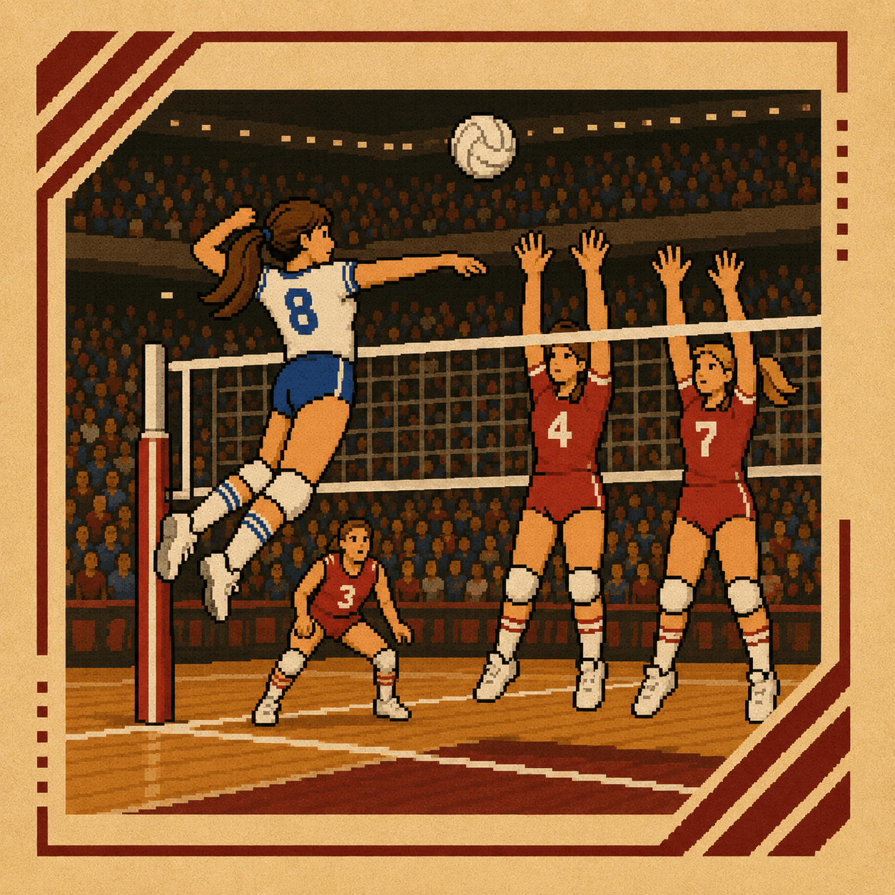 Volleyball — pixel art